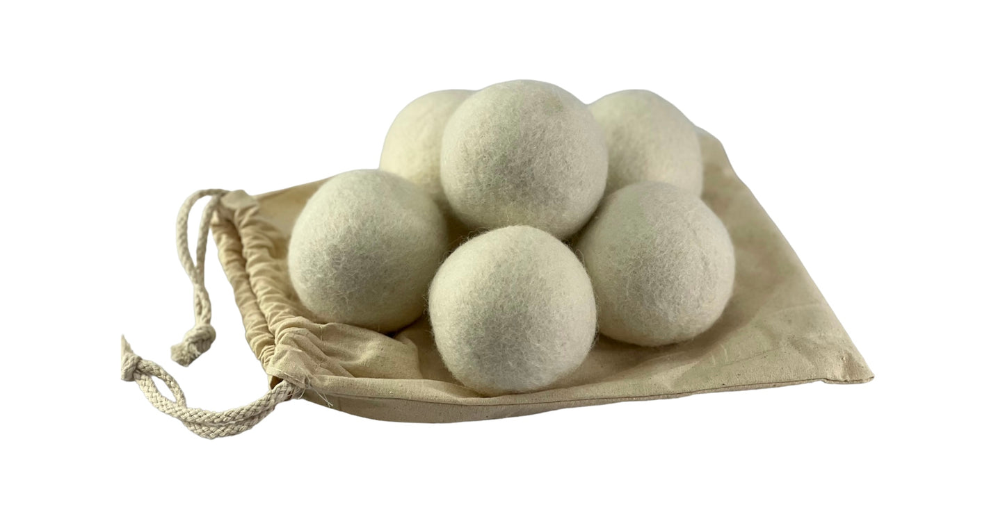 6-PACK VIRGIN XL ORGANIC DRYER BALLS